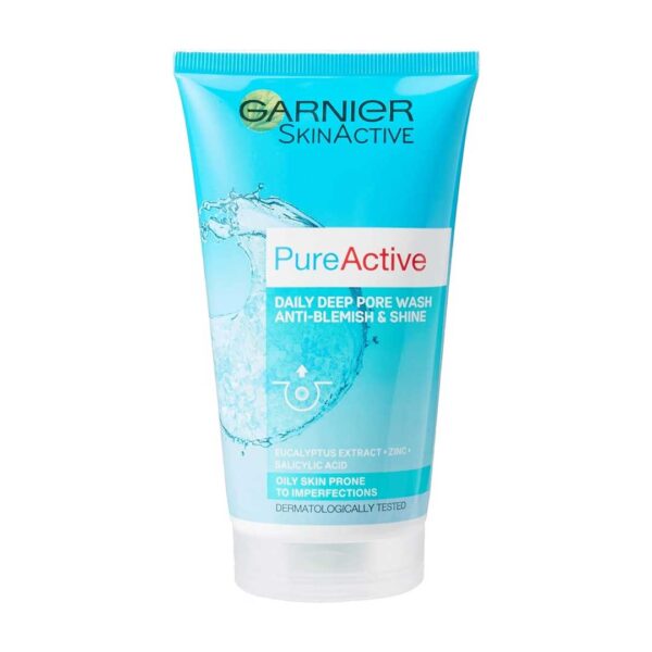 ژل شستشو صورت تیوپی گارنیر مدل 150ml Pure Active